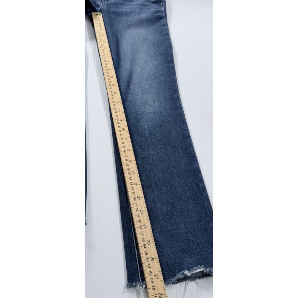 PAIGE Amber Straight Ankle Jeans Distressed Choppy Hem Womens 23 (Fit 24x27.5) - Picture 4 of 9